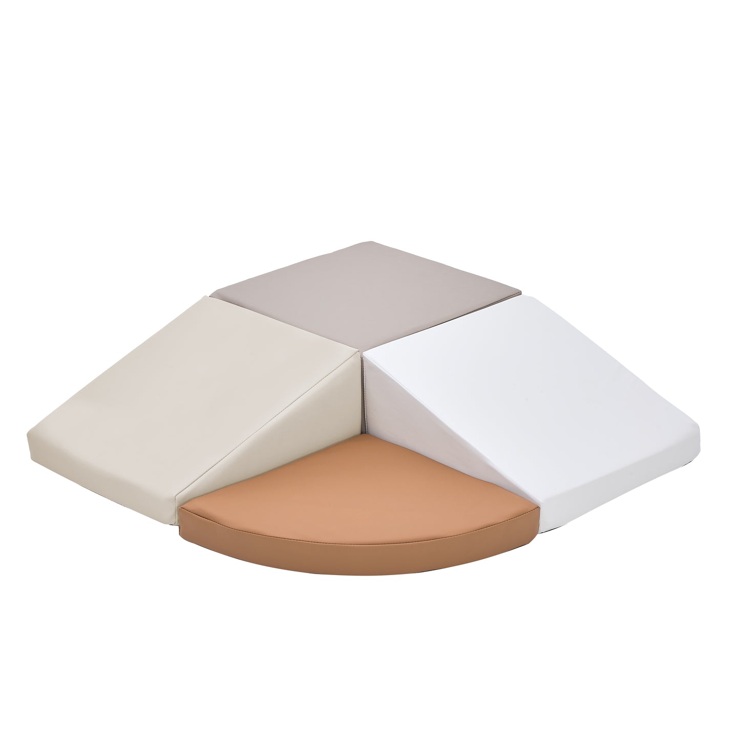 Todiby Ivory Caramel Play Set modular foam leather climbing set