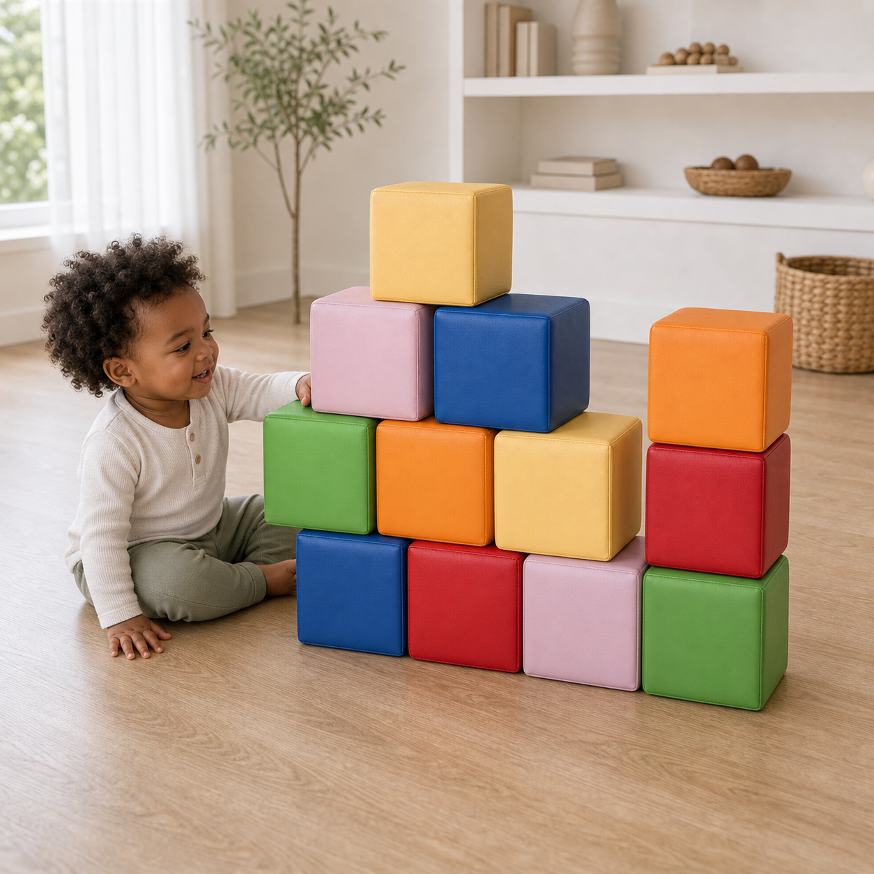 TODIBY Rainbow Stack Blocks lifestyle scene