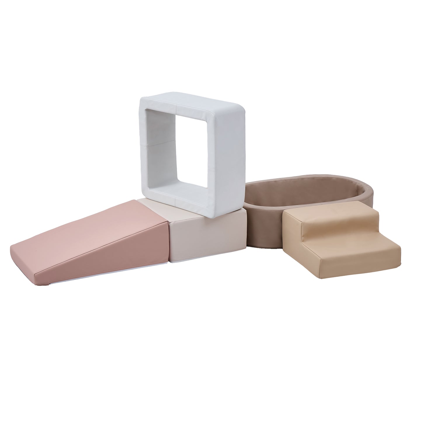 Todiby Blush Tunnel Play Set modular foam leather climbing set