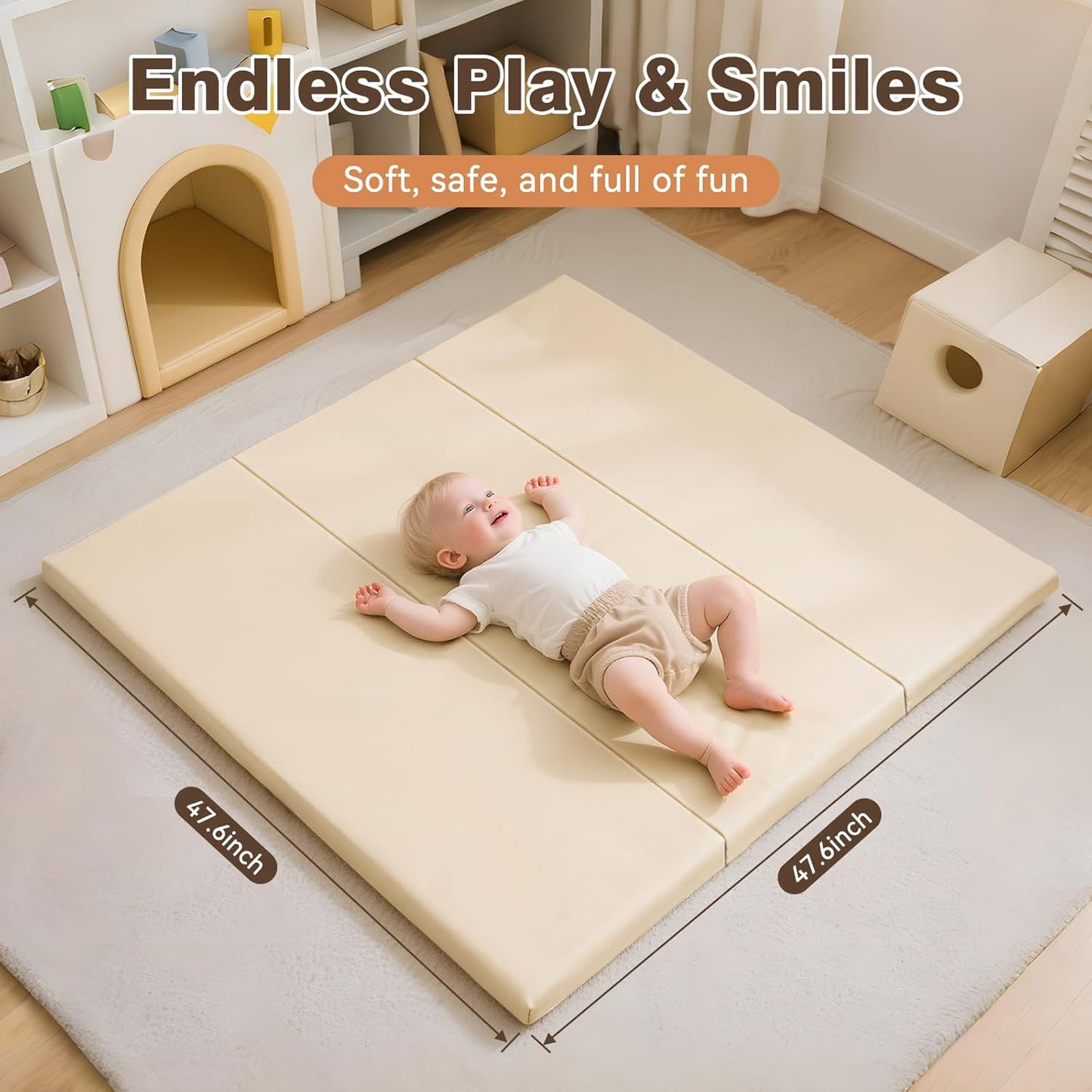 4-Piece Climbing Toys for Toddlers and Foam Baby Play Mat