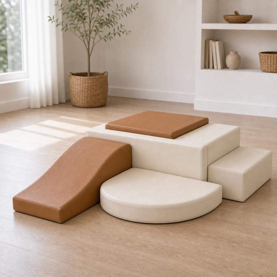 Todiby Camel Cloud Step Set natural modern playroom product photo