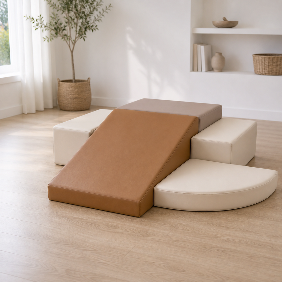 Todiby Long Ramp Lounge Set natural modern playroom product photo